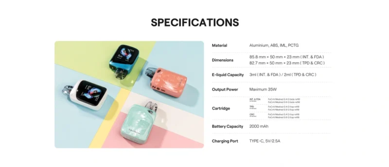 Material, Dimension, output power, battery capacity all mention in picture