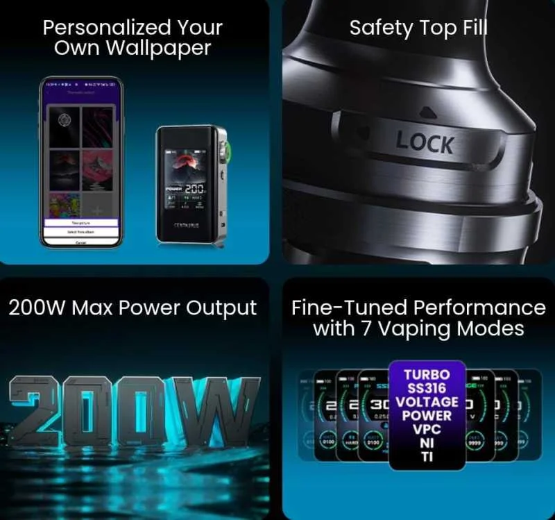 Bottom airflow and bluetooth mod vape device