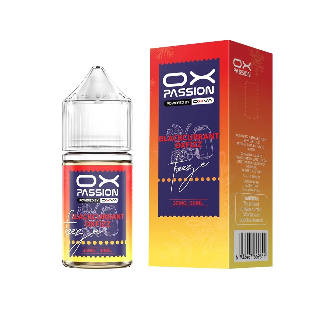 Buy Premium Salt nicotine Blackcurrant Oxfizz Ox Passion Freeze 30ml flavor best price online