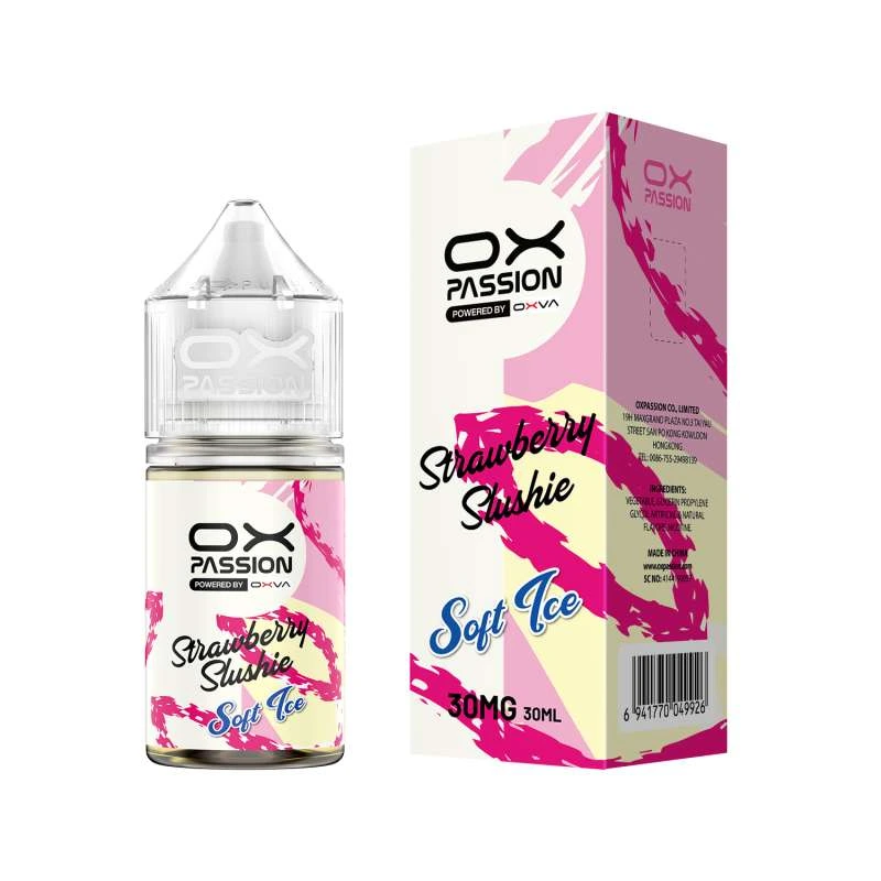 Strawberry Slushie ox passion 30ml soft ice nicsalt e-liquid for refillable pod kits